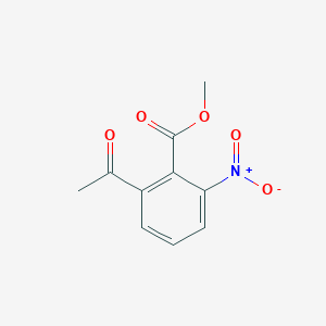 molecular formula C10H9NO5 B8766021 Methyl 2-acetyl-6-nitrobenzoate 