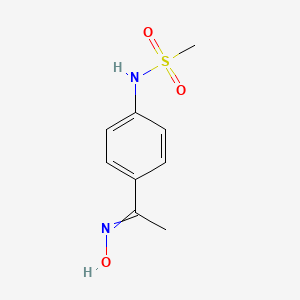 molecular formula C9H12N2O3S B8766038 4'-(Methylsulfonylamino)acetophenone oxime 