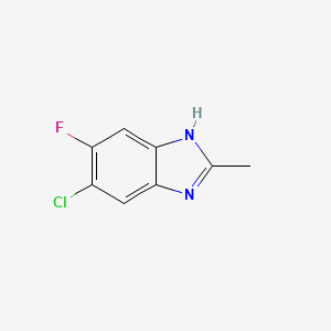 molecular formula C8H6ClFN2 B8766069 5-chloro-6-fluoro-2-methyl-1H-benzimidazole 