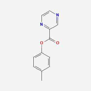 molecular formula C12H10N2O2 B8766117 Pyrazinecarboxylic acid, 4-methylphenyl ester CAS No. 132172-96-4