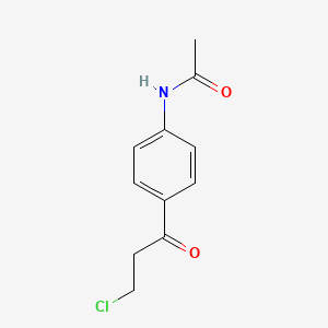 molecular formula C11H12ClNO2 B8766121 N-[4-(3-chloro-propionyl)phenyl]acetamide CAS No. 3663-97-6