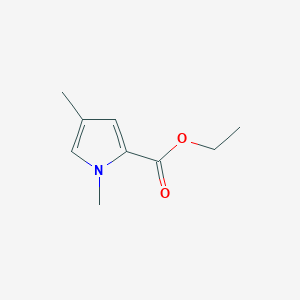 molecular formula C9H13NO2 B8766213 ethyl 1,4-dimethyl-1H-pyrrole-2-carboxylate 