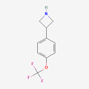 molecular formula C10H10F3NO B8766218 3-(4-(Trifluoromethoxy)phenyl)azetidine 