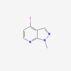molecular formula C7H6IN3 B8766248 4-Iodo-1-methyl-1H-pyrazolo[3,4-b]pyridine 