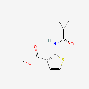 molecular formula C10H11NO3S B8766275 Methyl 2-(cyclopropanecarboxamido)thiophene-3-carboxylate 