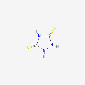 molecular formula C2H3N3S2 B8766284 1,2,4-Triazolidine-3,5-dithione CAS No. 5650-03-3