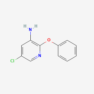 molecular formula C11H9ClN2O B8766298 3-Pyridinamine,5-chloro-2-phenoxy- 