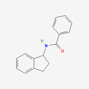 molecular formula C16H15NO B8766322 N-(1-Indanyl)benzamide 