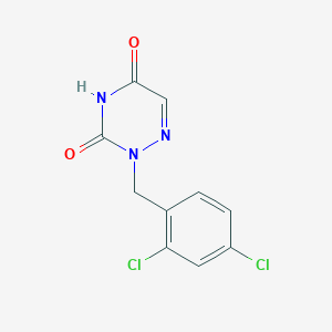 molecular formula C10H7Cl2N3O2 B8766349 1-(2',4'-Dichlorobenzyl)-6-aza uracil CAS No. 38613-10-4