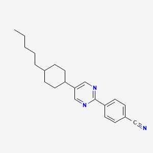 molecular formula C22H27N3 B8766371 Benzonitrile, 4-[5-(trans-4-pentylcyclohexyl)-2-pyrimidinyl]- CAS No. 72785-09-2