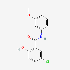molecular formula C14H12ClNO3 B8766376 5-Chloro-2-hydroxy-N-(3-methoxyphenyl)benzamide CAS No. 634186-52-0