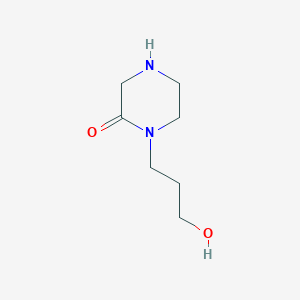 B8766405 1-(3-Hydroxypropyl)piperazin-2-one CAS No. 643084-42-8