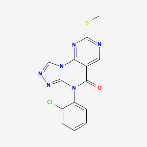 6-(2-Chlorophenyl)-2-(methylthio)pyrimido[5,4-E][1,2,4]triazolo[4,3-A]pyrimidin-5(6H)-one