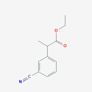 molecular formula C12H13NO2 B8766482 Ethyl 2-(3-cyanophenyl)propanoate 