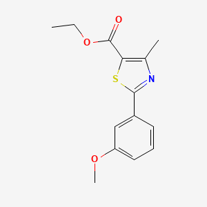 molecular formula C14H15NO3S B8766489 Ethyl 4-Methyl-2-(3-methoxyphenyl)thiazole-5-carboxylate CAS No. 952395-33-4