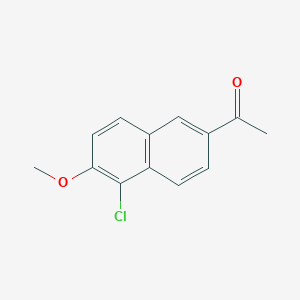 molecular formula C13H11ClO2 B8766573 2-Acetyl-5-chloro-6-methoxynaphthalene CAS No. 13101-93-4