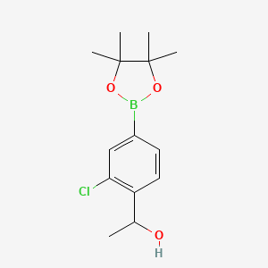 1-(2-Chloro-4-(4,4,5,5-tetramethyl-1,3,2-dioxaborolan-2-yl)phenyl)ethanol