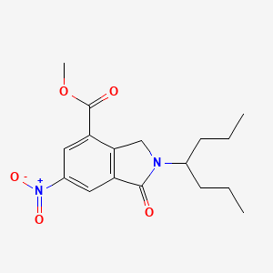 Methyl 6-nitro-1-oxo-2-(1-propylbutyl)isoindoline-4-carboxylate