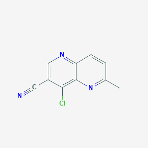 molecular formula C10H6ClN3 B8766783 1,5-Naphthyridine-3-carbonitrile, 4-chloro-6-methyl- CAS No. 911388-97-1