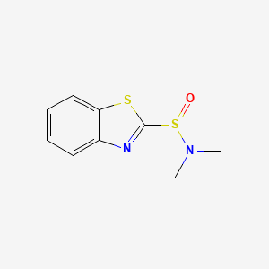 molecular formula C9H10N2OS2 B8766800 2-Benzothiazolesulfinamide, N,N-dimethyl- CAS No. 27464-38-6