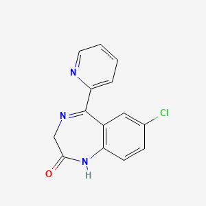 molecular formula C14H10ClN3O B8766841 7-Chloro-5-(2-pyridinyl)-1,3-dihydro-2H-1,4-benzodiazepin-2-one CAS No. 1812-32-4