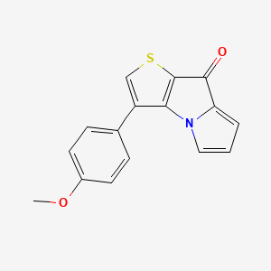 molecular formula C16H11NO2S B8766874 3-(4-Methoxyphenyl)-8H-thieno[2,3-b]pyrrolizin-8-one CAS No. 156274-19-0