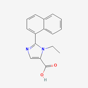 molecular formula C16H14N2O2 B8766899 1-Ethyl-2-(naphthalen-1-yl)-1H-imidazole-5-carboxylic acid CAS No. 906477-15-4