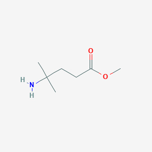 molecular formula C7H15NO2 B8766909 Methyl 4-amino-4-methylpentanoate 
