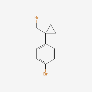 molecular formula C10H10Br2 B8766968 1-Bromo-4-[1-(bromomethyl)cyclopropyl]benzene 