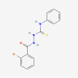 molecular formula C14H12BrN3OS B8766989 2-[(2-bromophenyl)carbonyl]-N-phenylhydrazinecarbothioamide 