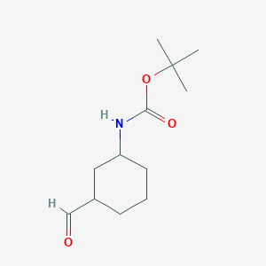 molecular formula C12H21NO3 B8767006 tert-Butyl (3-formylcyclohexyl)carbamate 