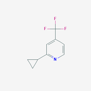 molecular formula C9H8F3N B8767024 2-Cyclopropyl-4-(trifluoromethyl)pyridine CAS No. 1156542-33-4