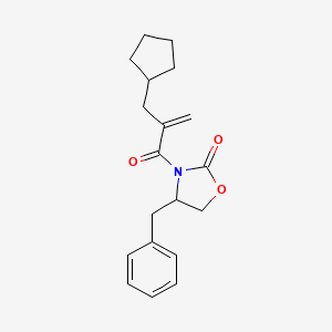 molecular formula C19H23NO3 B8767125 4-Benzyl-3-(2-(cyclopentylmethyl)acryloyl)oxazolidin-2-one 