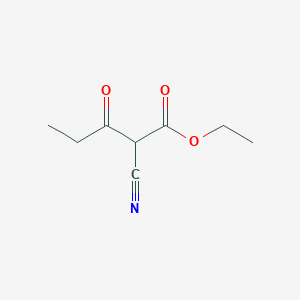 molecular formula C8H11NO3 B8767175 Ethyl 2-cyano-3-oxopentanoate 