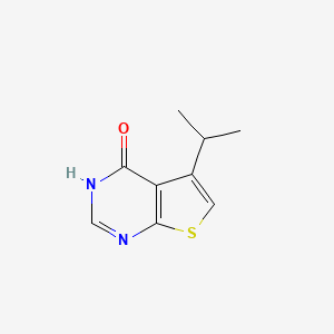 molecular formula C9H10N2OS B8767249 4-Hydroxy-5-isopropylthieno[2,3-d]pyrimidine 
