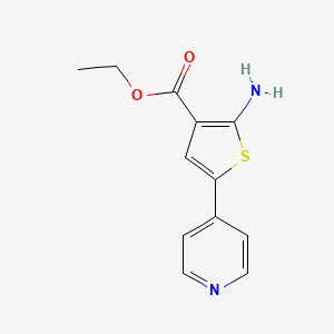 molecular formula C12H12N2O2S B8767425 Ethyl 2-amino-5-(pyridin-4-yl)thiophene-3-carboxylate 