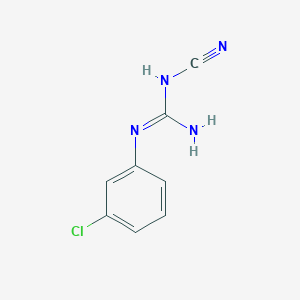 molecular formula C8H7ClN4 B8767549 N-(3-Chlorophenyl)-N'-cyanoguanidine 