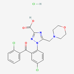 1-[4-Chloro-2-(2-chlorobenzoyl)phenyl]-5-(morpholinomethyl)-1h-1,2,4-triazole-3-carboxylic acid monohydrochloride