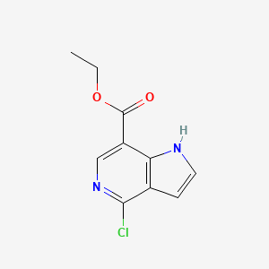 molecular formula C10H9ClN2O2 B8767646 ethyl 4-chloro-1H-pyrrolo[3,2-c]pyridine-7-carboxylate 