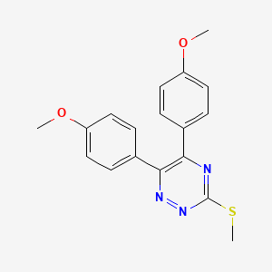 1,2,4-Triazine, 5,6-bis(4-methoxyphenyl)-3-(methylthio)-