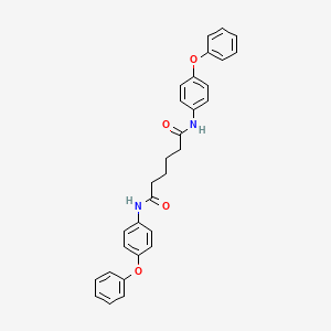 molecular formula C30H28N2O4 B8767666 N,N'-bis(4-phenoxyphenyl)hexanediamide 