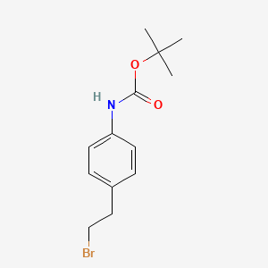molecular formula C13H18BrNO2 B8767716 [4-(2-Bromoethyl)phenyl]carbamic acid tert-butyl ester 