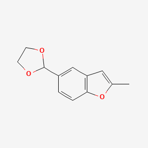 molecular formula C12H12O3 B8767737 5-(1,3-Dioxolan-2-yl)-2-methylbenzofuran CAS No. 648449-70-1