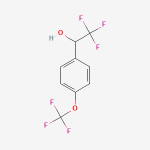 molecular formula C9H6F6O2 B8767753 4-(Trifluoromethoxy)-alpha-(trifluoromethyl)benzyl Alcohol 