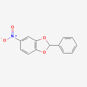 molecular formula C13H9NO4 B8767778 5-Nitro-2-phenyl-1,3-benzodioxole CAS No. 65766-67-8