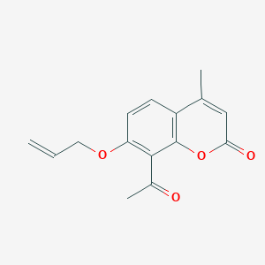 molecular formula C15H14O4 B8767791 8-acetyl-4-methyl-7-(prop-2-en-1-yloxy)-2H-chromen-2-one 
