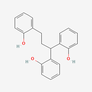 molecular formula C21H20O3 B8767831 Phenol, (1-propanyl-3-ylidene)tris- CAS No. 29036-21-3