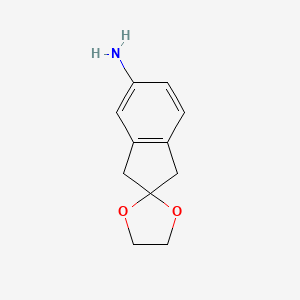 molecular formula C11H13NO2 B8767862 5-Amino-indan-2-one 1,2-ethanediol ketal 