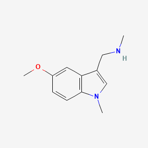 molecular formula C12H16N2O B8767892 1-(5-Methoxy-1-methyl-1H-indol-3-yl)-N-methylmethanamine 
