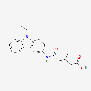 molecular formula C20H22N2O3 B8767904 5-(9-ethyl-9H-carbazol-3-ylamino)-3-methyl-5-oxopentanoic acid 